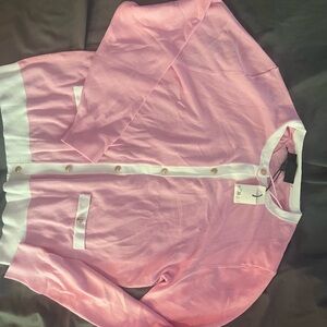Zara Pink and White Cardigan
